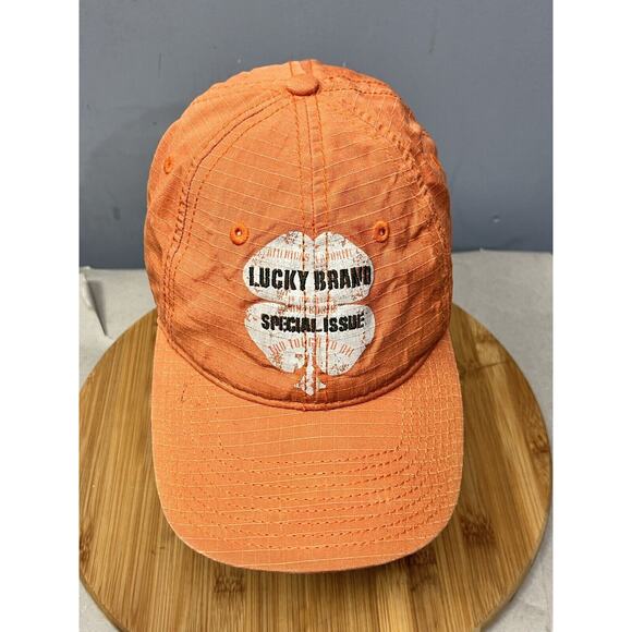 Lucky Brand rip stop hat Womens adjustable Special Issue 4 Leaf Clover Strapback - Picture 2 of 7